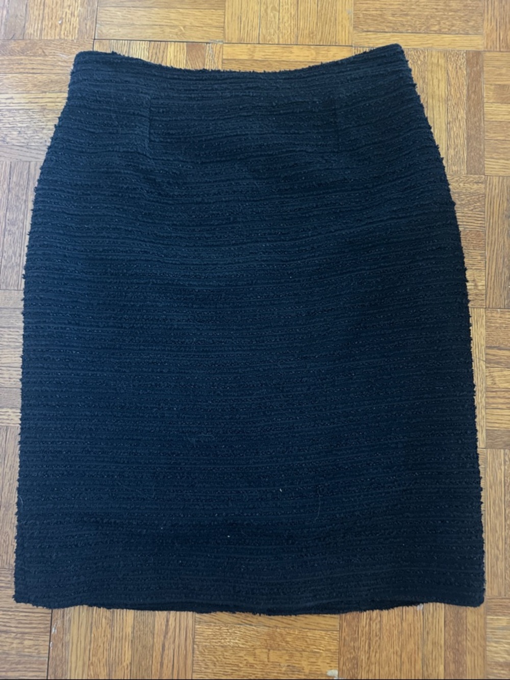 Carolina Herrera Black Textured Knit Pencil Skirt